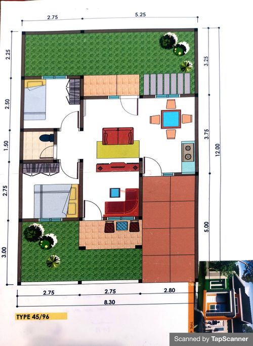 foto denah rumah tipe Jala perumahan Jala Graha Kesenden