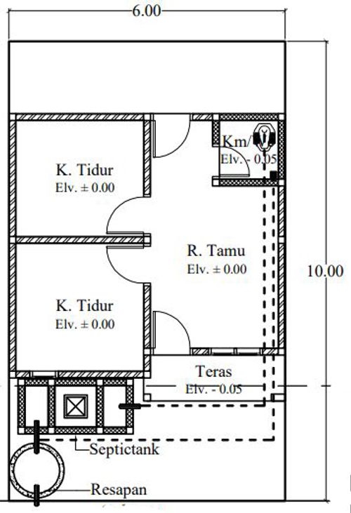foto denah rumah tipe 36/60 perumahan AKASIAGIRI LAND