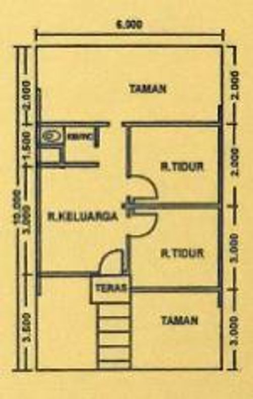 foto denah rumah tipe 21/60 perumahan ARTHA INDAH