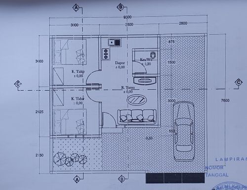 foto denah rumah tipe 36/70 perumahan Perumahan Griya Budi Jaya