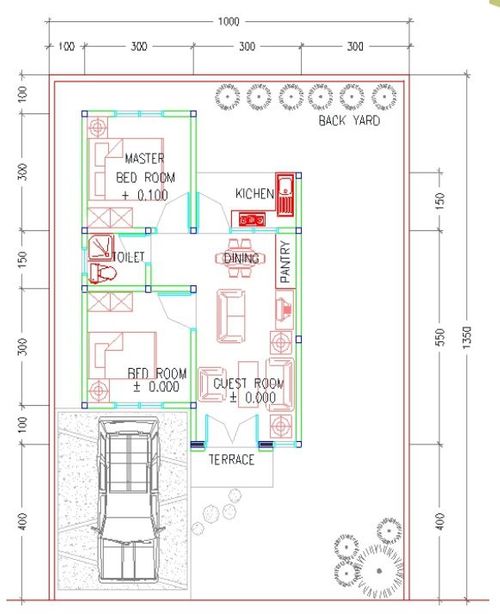 foto denah rumah tipe 45 perumahan Bumi Kawatuna Indah