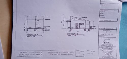 foto denah rumah tipe T36 perumahan STUDENT HILL SIDE