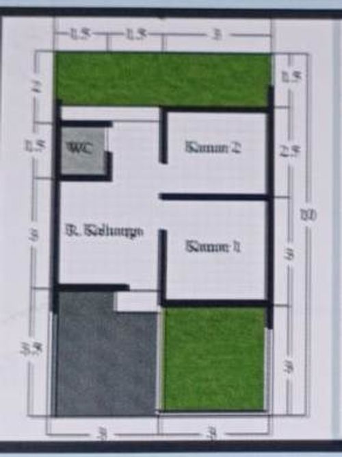 foto denah rumah tipe 30/60 perumahan SINARJAYA INDAH