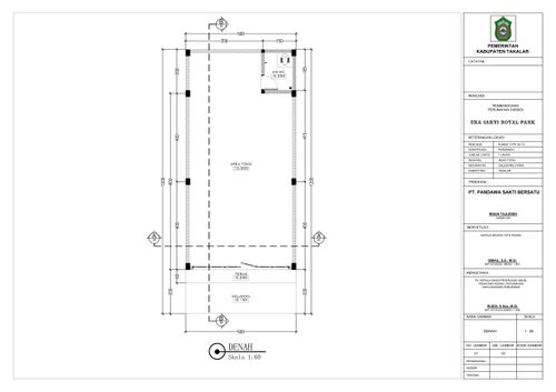 foto denah rumah tipe Ruko 50/60 perumahan EKA SAKTI ROYAL PARK PUNAGAYA