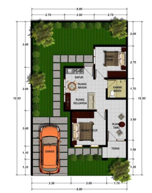 foto denah rumah tipe 36/105 perumahan PERUMAHAN GRIYA ELANG SEMESTA 7