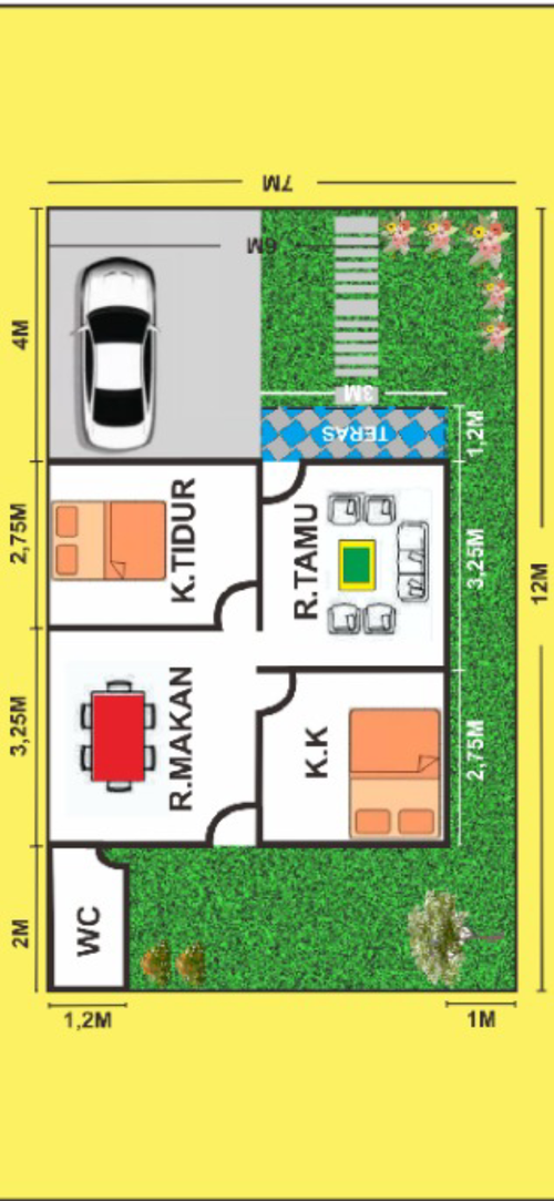 foto denah rumah tipe 36 perumahan ALICE GARDEN