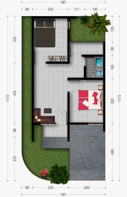 foto denah rumah tipe TWP perumahan GRIYA ARDHYA GARINI