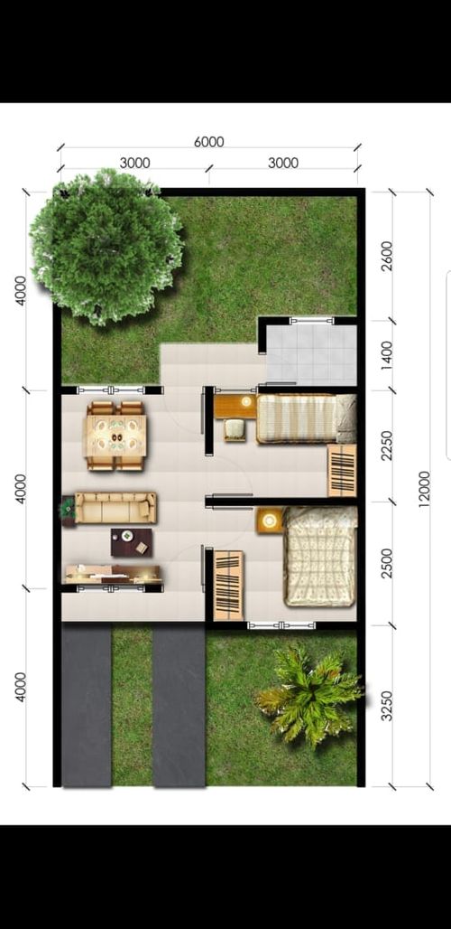 foto denah rumah tipe Tulip perumahan TAMAN MUTIARA INDAH 2