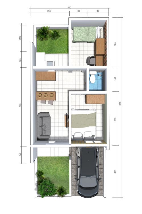foto denah rumah tipe 36/60 perumahan Pilar residence