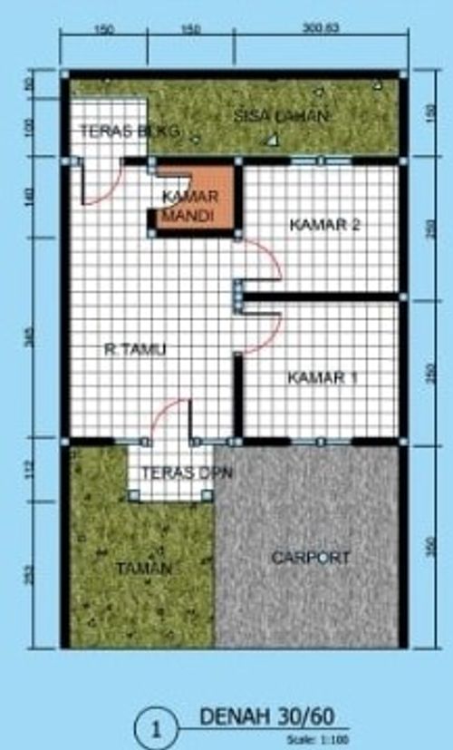 foto denah rumah tipe 30 perumahan GADING RAYA PERMAI 2