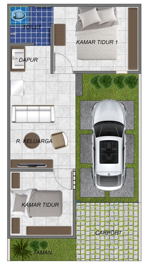 foto denah rumah tipe KOMERSIL 70/30 perumahan Bhayangkara Residence