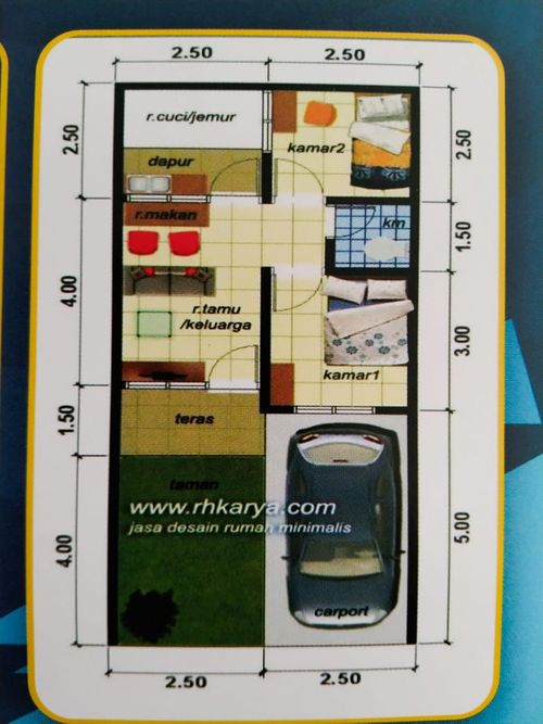 foto denah rumah tipe 30/60 perumahan BUKIT RANTAU INDAH RESIDENCE