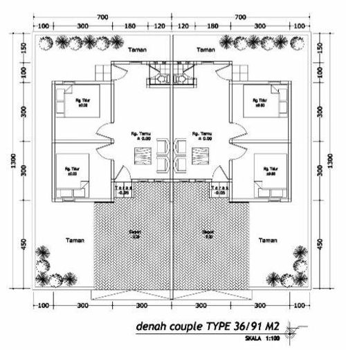 foto denah rumah tipe 36 perumahan AROLIPU RESIDENCE