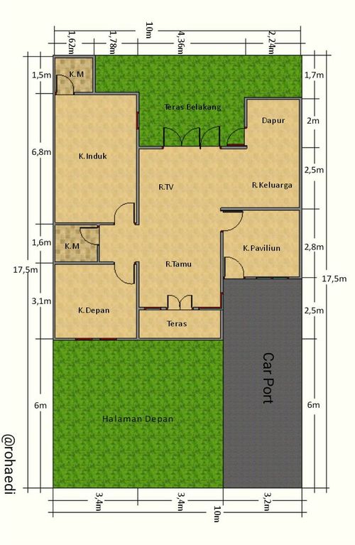 foto denah rumah tipe 75 perumahan Griya nafadya 1
