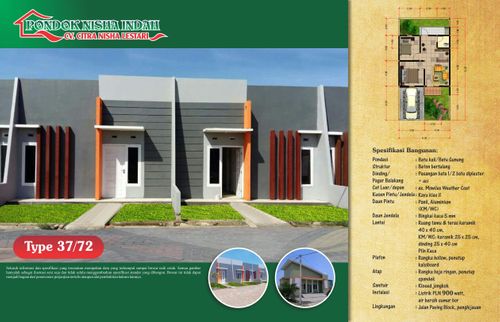 foto denah rumah tipe BLOK F perumahan PONDOK NISHA INDAH