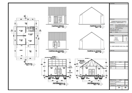 foto denah rumah tipe 36 perumahan BUMI TADANGPALIE PERMAI