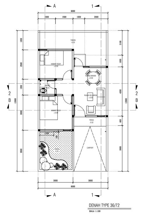 foto denah rumah tipe Komersil perumahan CIKAHURIPAN RESIDENCE
