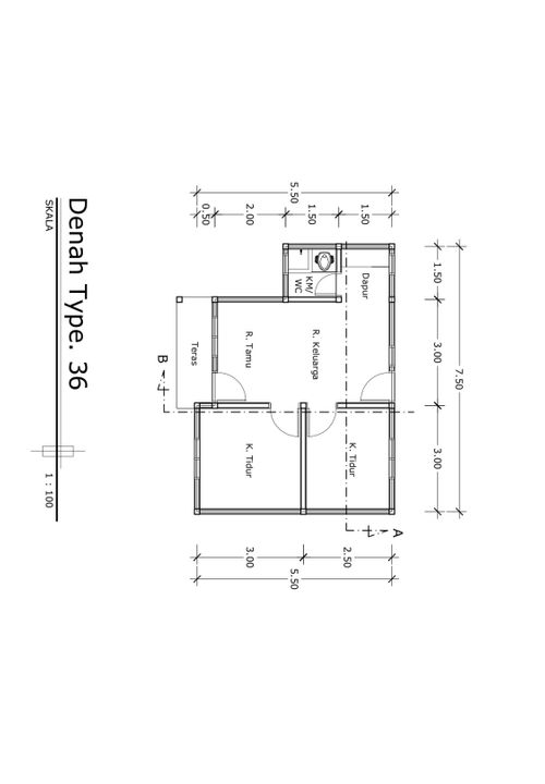foto denah rumah tipe 36 perumahan POGOH RESIDENCE 2