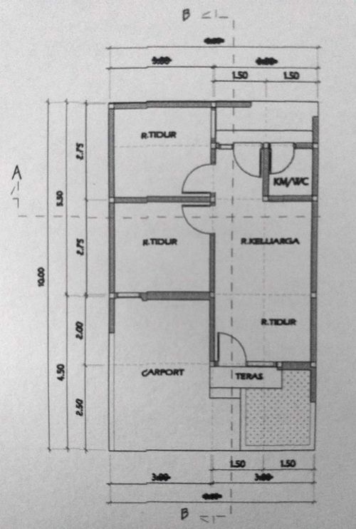 foto denah rumah tipe 36/60 perumahan GRAHA SALSABILA