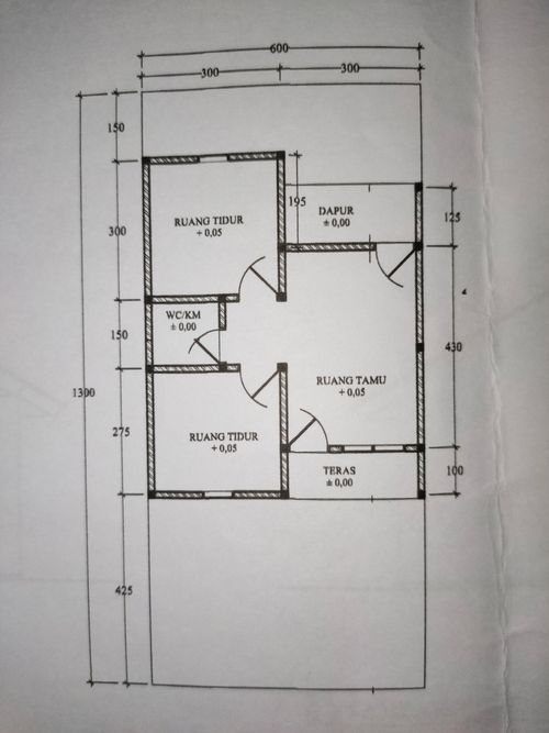 foto denah rumah tipe 36/78 perumahan TOPOYO INDAH RESIDENCE