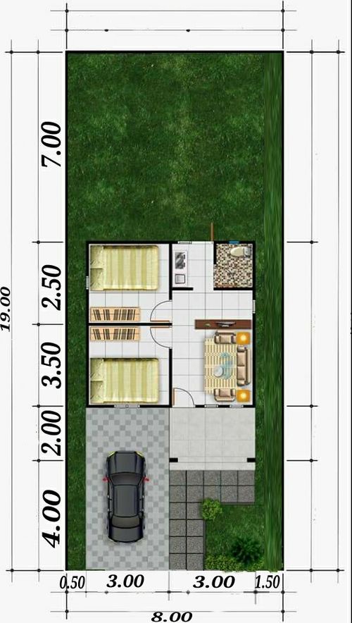 foto denah rumah tipe 36 perumahan Green Regency