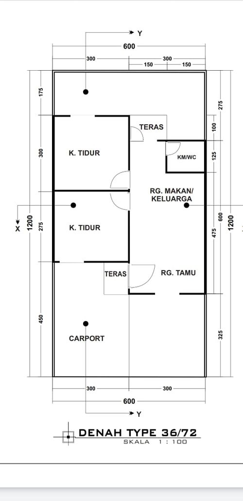 foto denah rumah tipe 36 perumahan BONTOMARANNU LAND