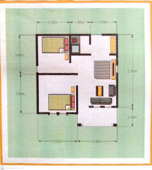 foto denah rumah tipe 36 perumahan Fitria Jaya Residence