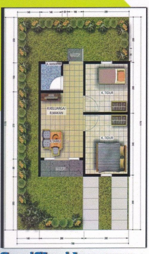 foto denah rumah tipe RS.36 perumahan PERUMAHAN BUMI KAWATUNA KENCANA