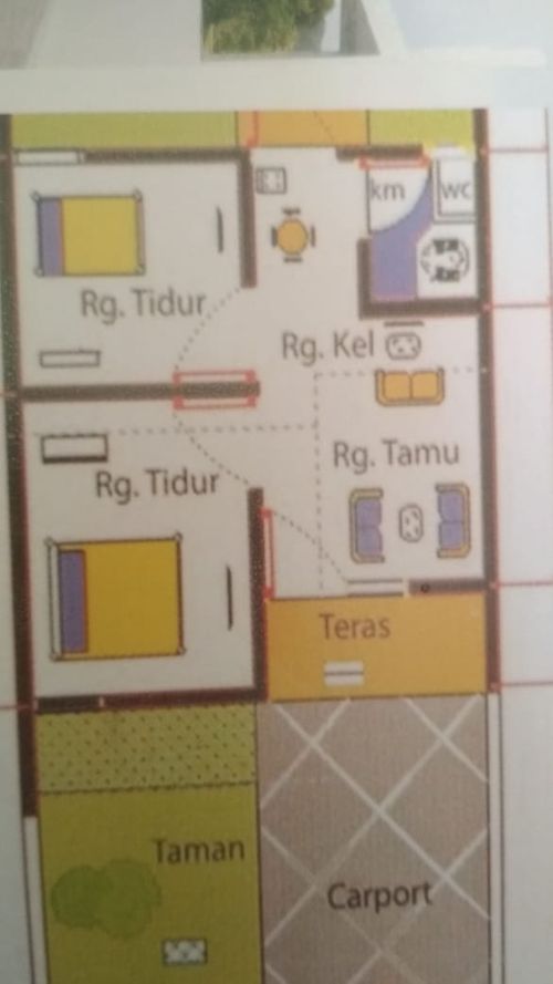 foto denah rumah tipe 36/72 perumahan NADIRA RESIDENCE
