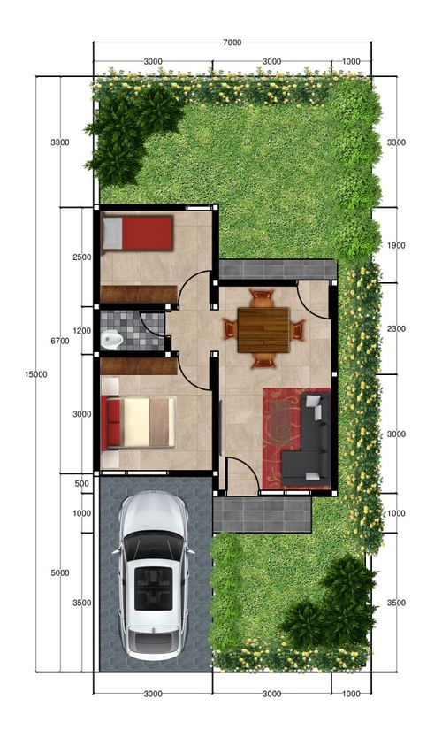 foto denah rumah tipe 36/105 perumahan DE'PREMIUM MATUNGKAS