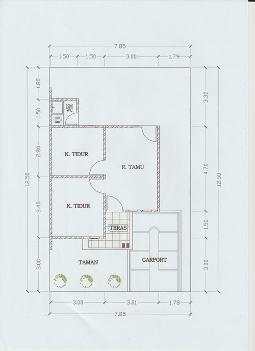 foto denah rumah tipe 36 perumahan VILLA WARNA RESIDENCE