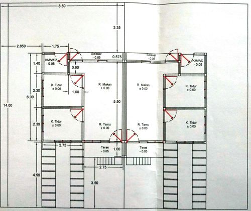 foto denah rumah tipe 30 perumahan PERUMAHAN LOPO INDAH PERMAI