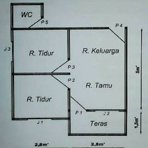 foto denah rumah tipe 36 perumahan ANUGRAH RAFANDA LUTFIA