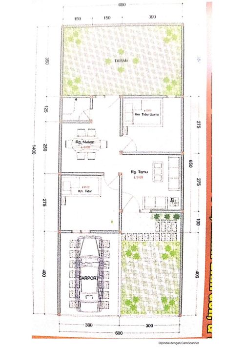 foto denah rumah tipe Tulip perumahan GRAHA SALWAH AND CANTIKA