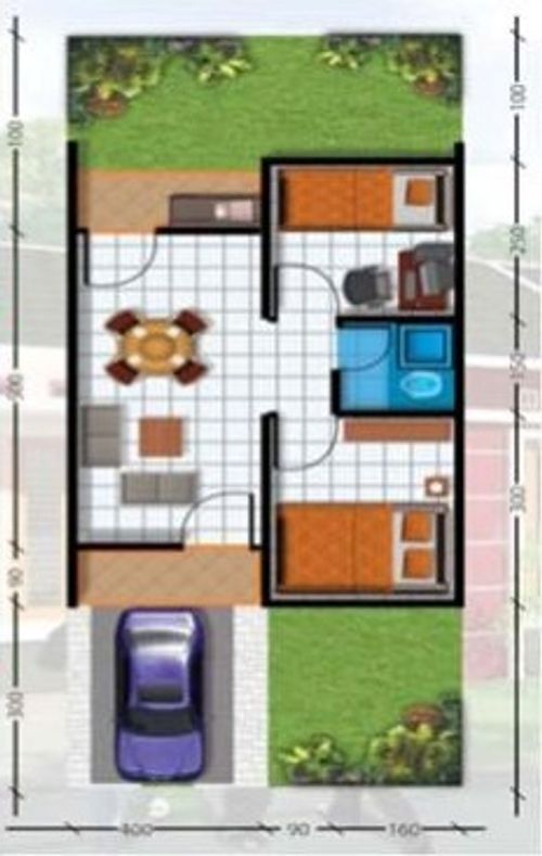 foto denah rumah tipe 36 perumahan PURI MUTIARA INDAH ( PMI )
