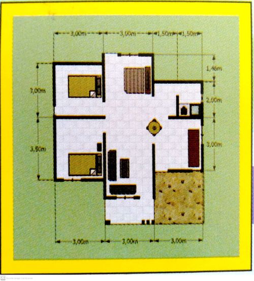 foto denah rumah tipe 60 perumahan Fitria Jaya Residence Tahap 2