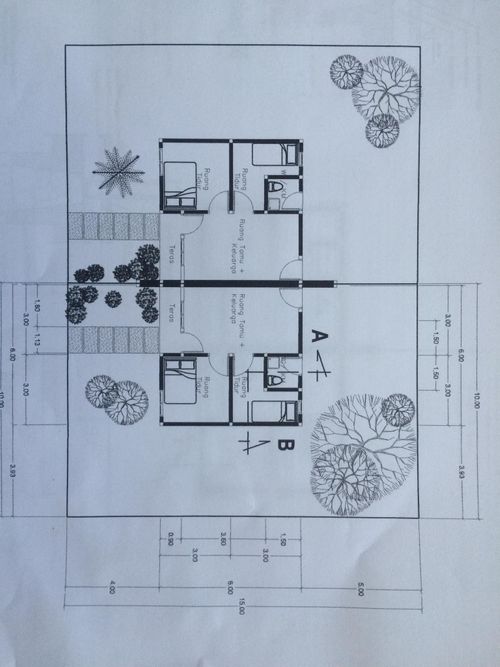 foto denah rumah tipe 36/150 perumahan BELU REGENCY