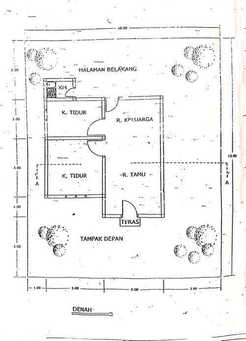 foto denah rumah tipe 36/99 perumahan CALISYA RESIDENCE