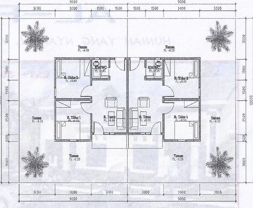 foto denah rumah tipe 36/120 perumahan Al Fattah