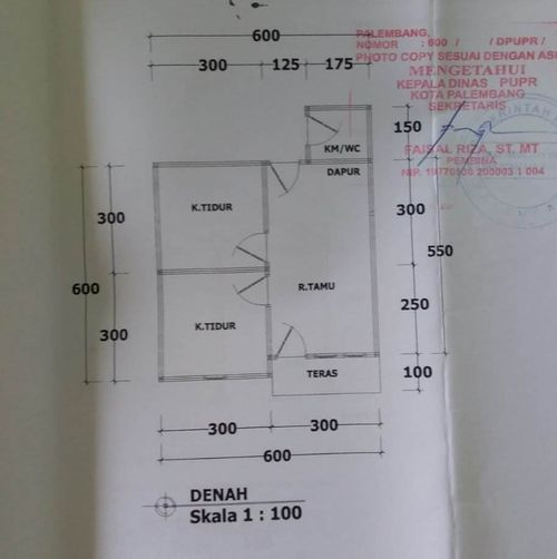 foto denah rumah tipe 36 perumahan Perumahan Melati Permai