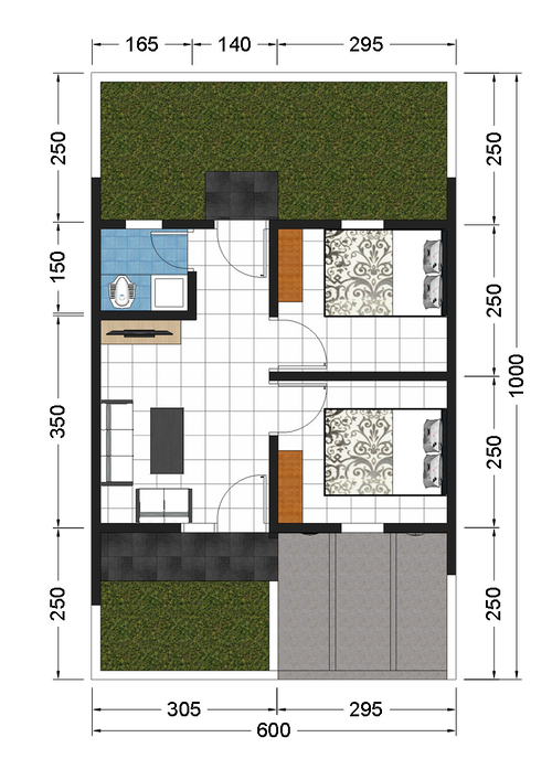 foto denah rumah tipe 32/60 perumahan PESONA MERBABU 3