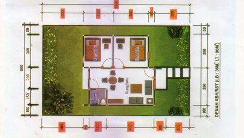 foto denah rumah tipe 36/96 perumahan GRIYA WIJAYA 2
