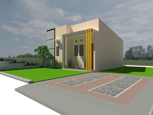 foto denah rumah tipe T36 perumahan Victory land