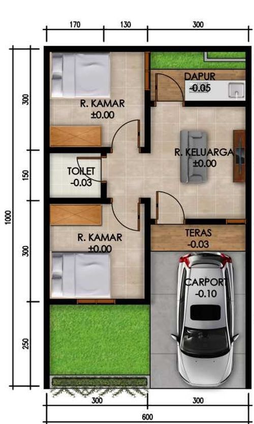 foto denah rumah tipe 30 perumahan Mekar Village