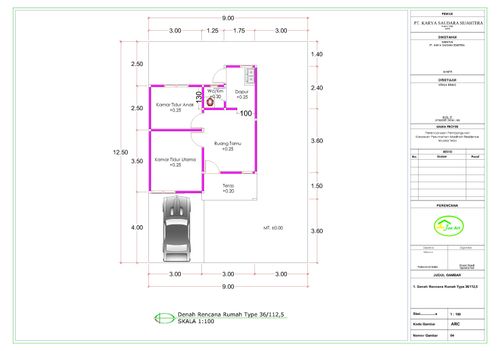foto denah rumah tipe  36 perumahan Madinah residen
