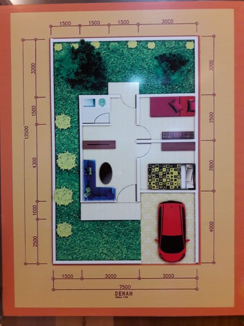 foto denah rumah tipe 36 M2 perumahan Inulgi Residence