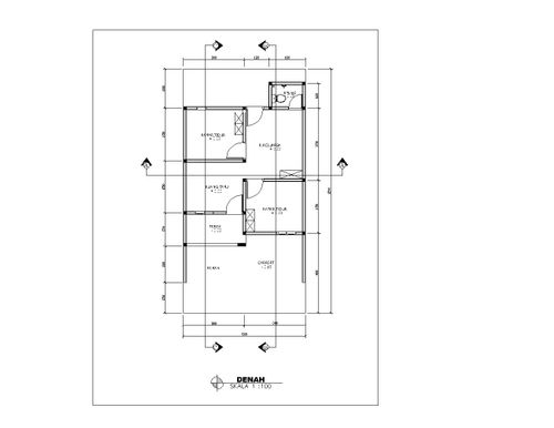 foto denah rumah tipe 36/72 perumahan PALOPO INDAH RESIDENCE