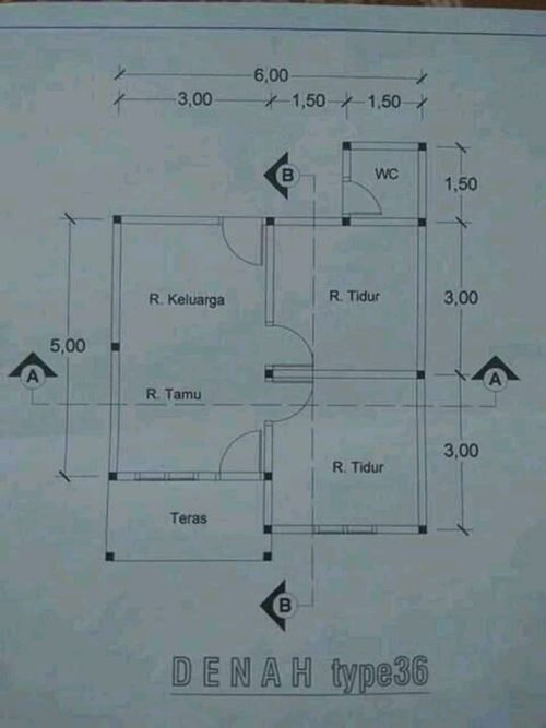 foto denah rumah tipe 36 perumahan Perumahan kaligawe indah 1 2 3