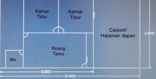 foto denah rumah tipe 36 perumahan BUKIT MUTIARA INDAH