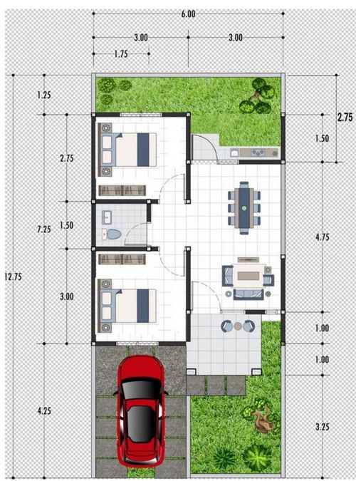 foto denah rumah tipe 36 perumahan KOMPLEK SITIO-TIO